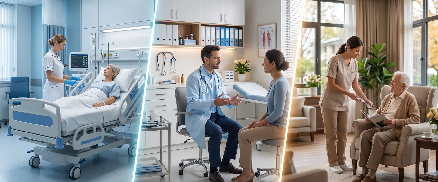 Salon de spital, cabinet medical și cămin pentru vârstnici